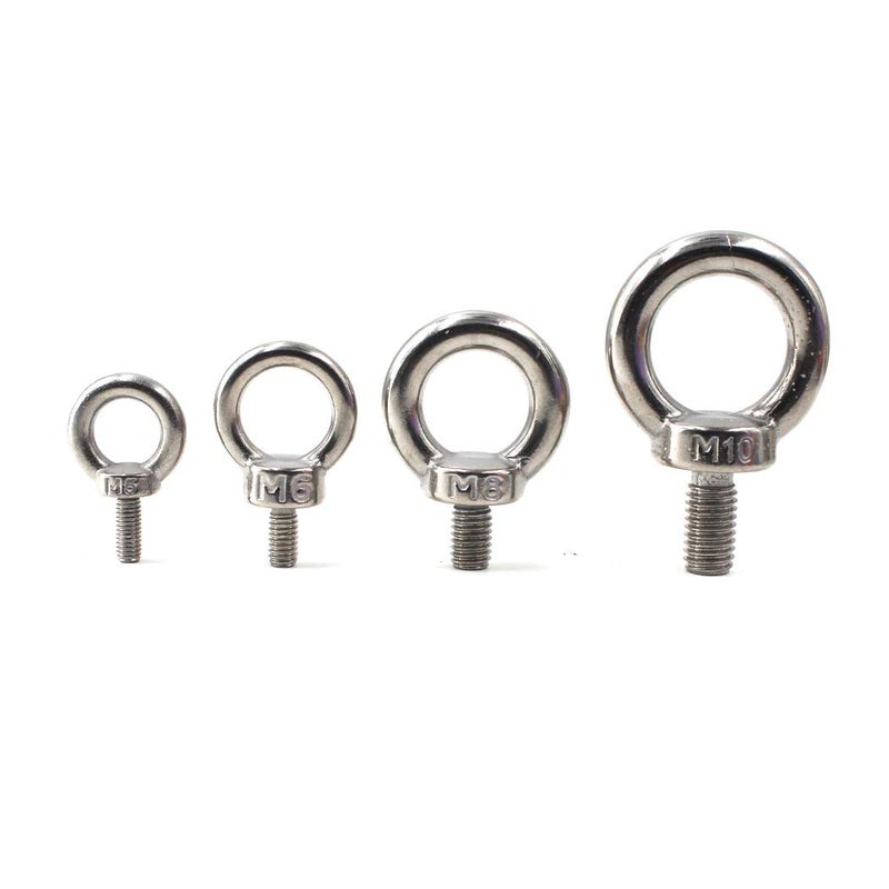 Flomore M3 Eye Bolt 304 Stainless Steel Heavy Duty Lifting Ring Bolt Screws Pack of 20 - Image 4